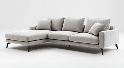 Light gray sectional couch