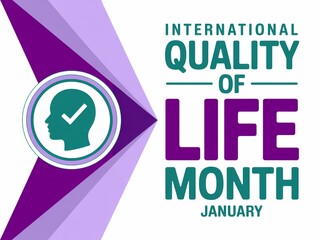 Celebrating international quality of life month in january with a symbol of well being and mental health awareness