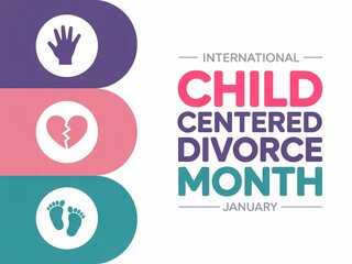 Recognizing international child centered divorce month in january with symbolic imagery