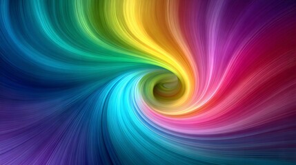 Fototapeta premium Vibrant spectrum colors swirl concentrically toward a central focal point