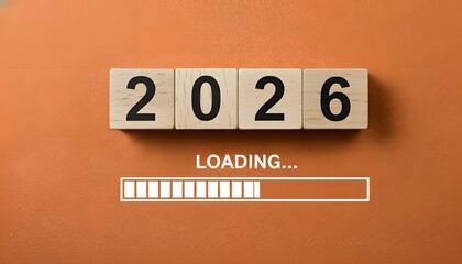 Countdown to 2026 new year loading anticipation progress bar