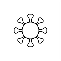 Simple Line Art Illustration of a Virus or Germ.