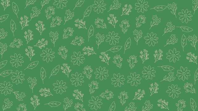 A detailed floral pattern featuring intricate leaf and flower outlines for designs requiring natural and botanical themes