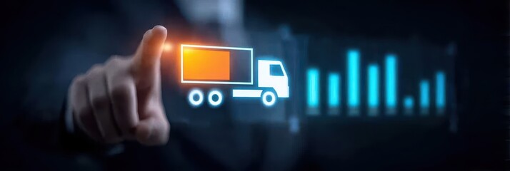 Fototapeta premium A dreamy interface where partnership grace steers logistics orbit as operation winds move inventory strands raising sales glow with a gentle note of efficiency