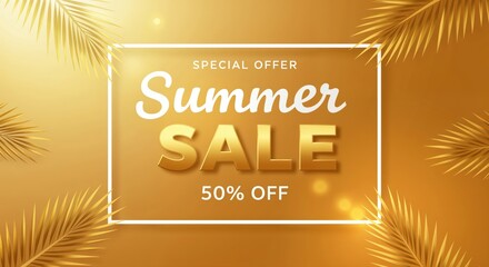 Summer Sale Promotion: Announce the summer sales and special offers by incorporating vivid colors and the theme of summer