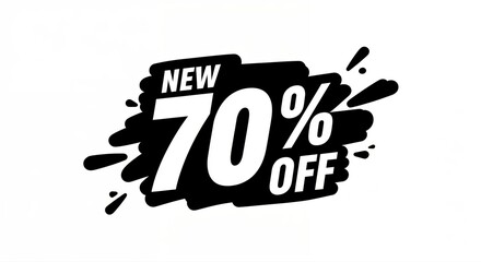 Limited Time Offer: A dynamic graphic emphasizes a significant sale, displaying a 70% OFF promotion, designed to grab attention and boost sales.