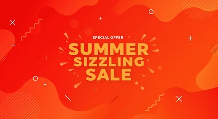 Summer Sizzling Sale: An eye-catching promotional image that shouts summer, sale, and special offer with vibrant energy. 