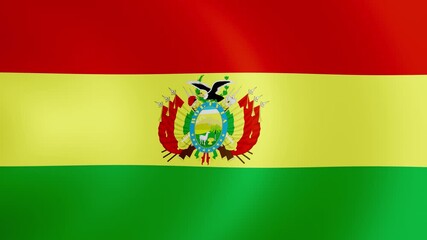 4K Loop Bolivia Waving Flag Animation