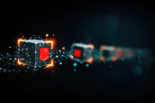 A cosmic data ridge where logistics prisms echo operation notes as inventory flow feeds sales beams bonded by partnership and lifted by a pure note of efficiency