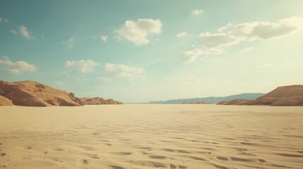 Cinematic Minimal Horizon Landscape in Bright Daylight