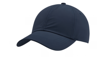 Dark blue baseball cap isolated on a transparent background