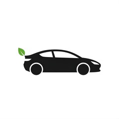 Eco-Friendly Car Illustration - Sustainable Transportation and Green Technology.