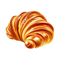 Golden Croissant Pastry Illustration – Buttery Croissant Art with Realistic Croissant Texture for Bakery & Cafe Design, realistic golden croissant pastry illustration for bakery branding