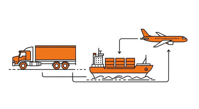 Global Transportation Efficient Logistics for Delivering Goods Worldwide, Shipping and Delivery