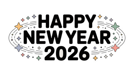 New Year's Greetings 2026: A vibrant and colorful design that captures the spirit of the upcoming year, conveying a sense of celebration and anticipation for new beginnings.