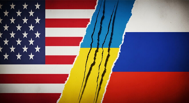 United States stands with Ukraine against Russia, showing solidarity and support during conflict for peace and democracy worldwide - Powered by Adobe