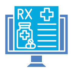 Fototapeta premium Digital prescription Icon