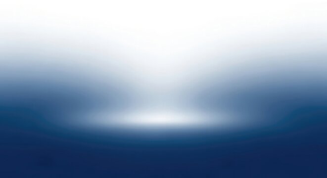 Abstract gradient background shows a blend of deep blue fading into soft white at the top center