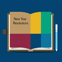 vector illustration of a book, Resolutions