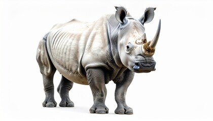 Fototapeta premium rhinoceros isolated on white background