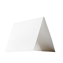 Blank folded greeting card isolated on transparent background