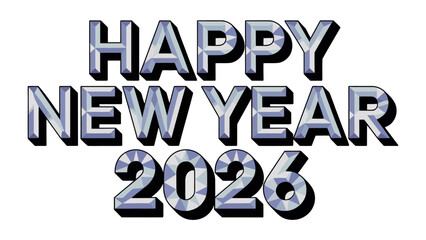 New Year 2026 Celebration: Capturing the anticipation and excitement of a new year, this image presents a clean and modern greeting for 2026. Perfect for holiday marketing, celebrations.