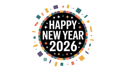 New Year 2026 Celebration: A vibrant digital illustration announces the dawn of 2026, creating a sense of anticipation and joyous celebration for the coming year.