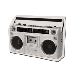 retro radio cassette recorder