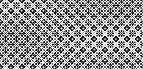 Geometric Thai style flower vector seamless pattern for background and wallpaper ai file