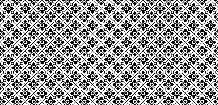 Geometric Thai style flower vector seamless pattern for background and wallpaper ai file
