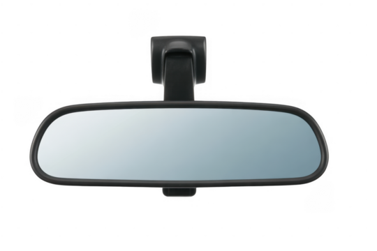 Car rearview mirror isolated on a transparent background