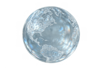 Water forming earth globe, showing global liquid resources, environmental conservation, and ecological sustainability concept