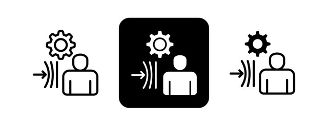 Resilience Solid color and black line drawing vector illustration set