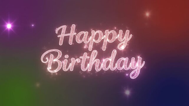 Happy Birthday Sparkle Text, Celebration Greeting Card Background