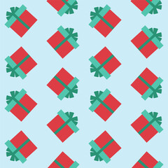 Seamless pattern with holiday boxes. Vector illustration