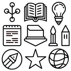 education icons set