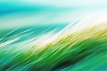 風に揺れる緑の草原のナチュラル背景