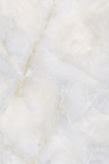 Luxury White Onyx Marble Texture Background with Subtle Gold Veins. Natural Polished Stone Surface. Elegant Light Stone Pattern for Wall or Floor Design