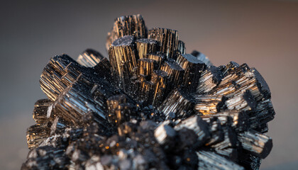 Abstract macro nature background with a Christmas dandelion flower closeup and black stars