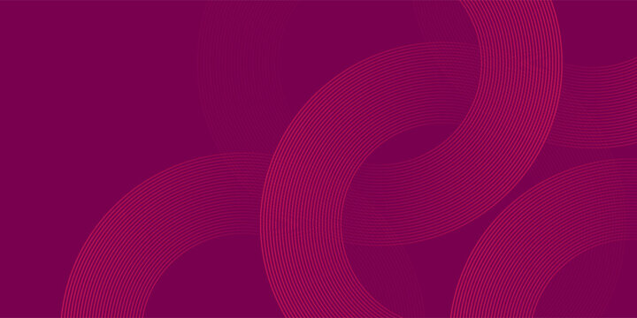 Abstract violet magenta background curvy shapes circle patterns in corners