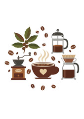 Coffee shop vector collection
