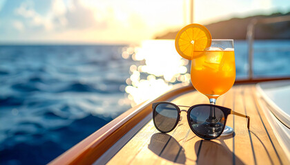 Summer Yacht Holiday Scene Ai Generated