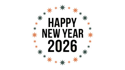 Celebrating 2026: A Festive New Year design, embodying anticipation, hope, and new beginnings. with a harmonious design, capturing the essence of a fresh start.