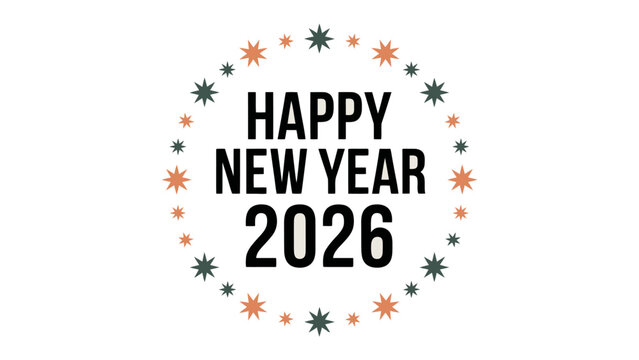 Celebrating 2026: A Festive New Year design, embodying anticipation, hope, and new beginnings. with a harmonious design, capturing the essence of a fresh start.