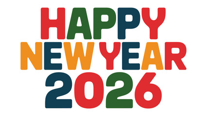 New Year 2026: A vibrant and colorful design wishing viewers a Happy New Year 2026, perfect for celebratory events and festive promotions. 