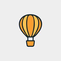 hot air ballon icon. Transportation Vehicles Icon. 