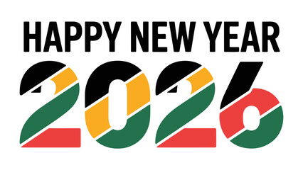 New Year Celebration in 2026: An eye-catching Happy New Year 2026 with colorful design, ready to bring in a year of new beginnings and joyous celebrations. 