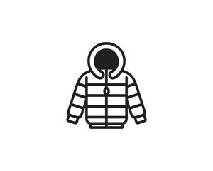 Winter jacket icon vector design illustration