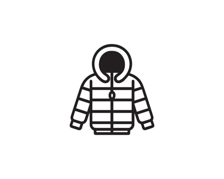 Winter jacket icon vector design illustration