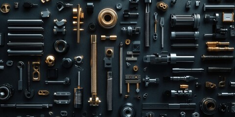 Industrial components showcase detailed analysis of precision parts workshop environment photography close-up perspective